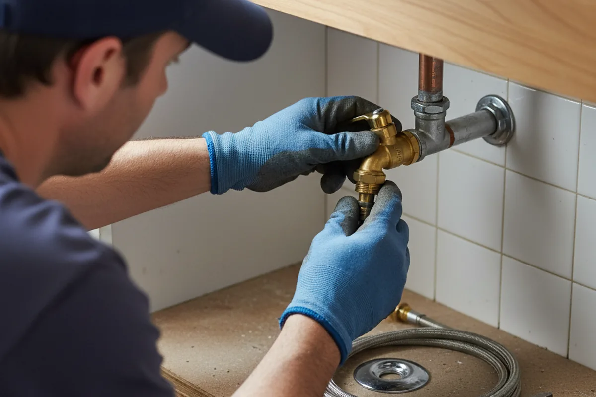 Shutoff valve and fitting work during Emergency Plumbing in Kechi